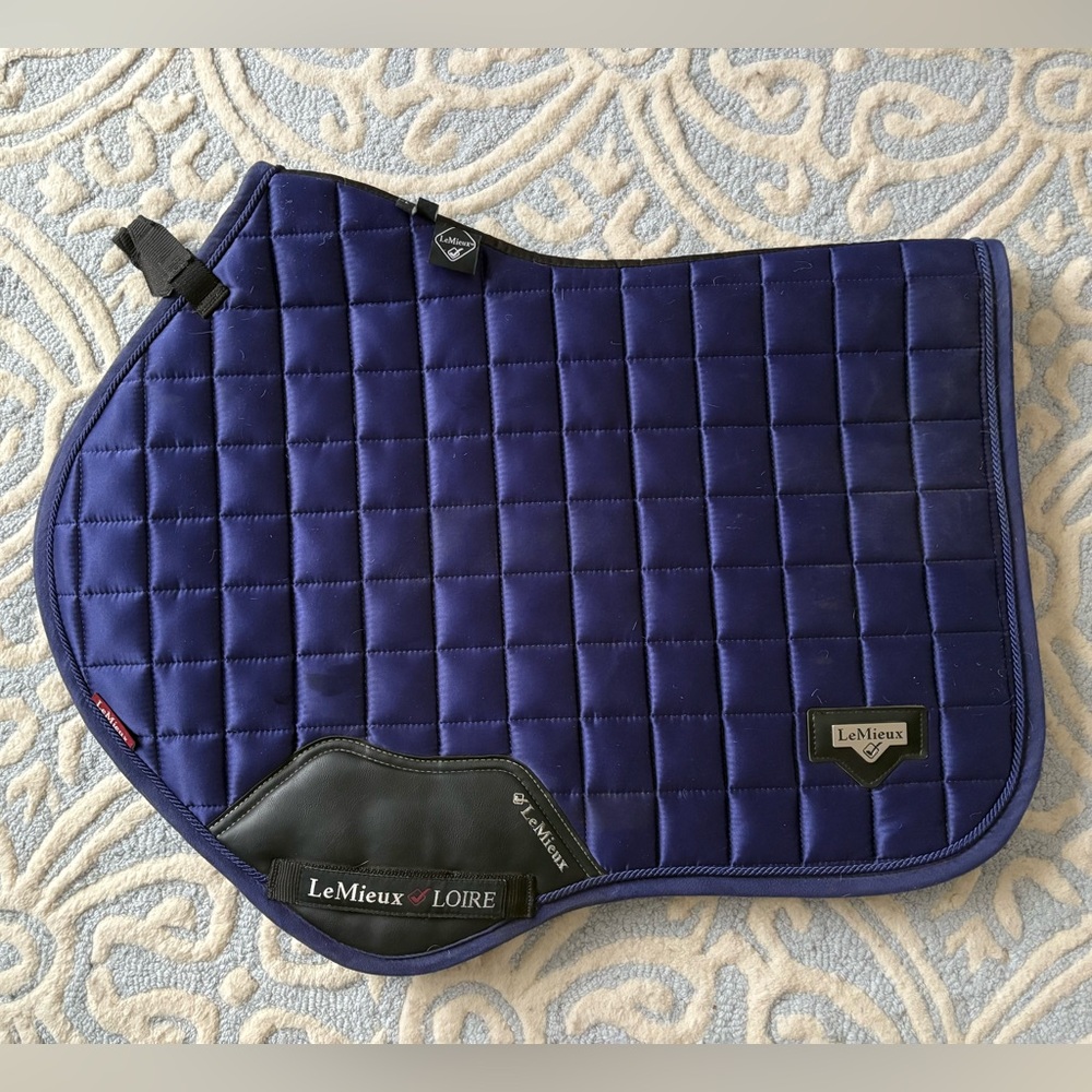 LeMieux Loire Classic Close Contact Square Horse Saddle Pad, Navy Blue,